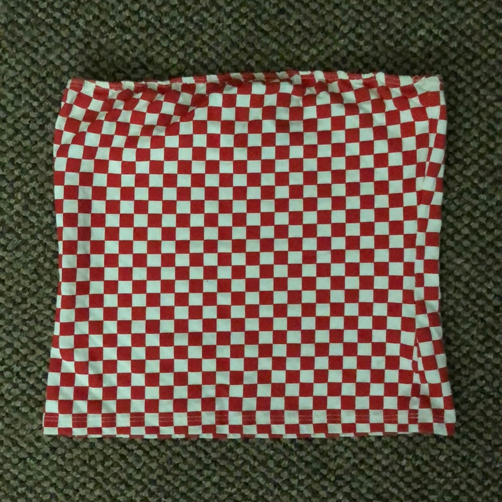 Riot queen checkerboard tube top
